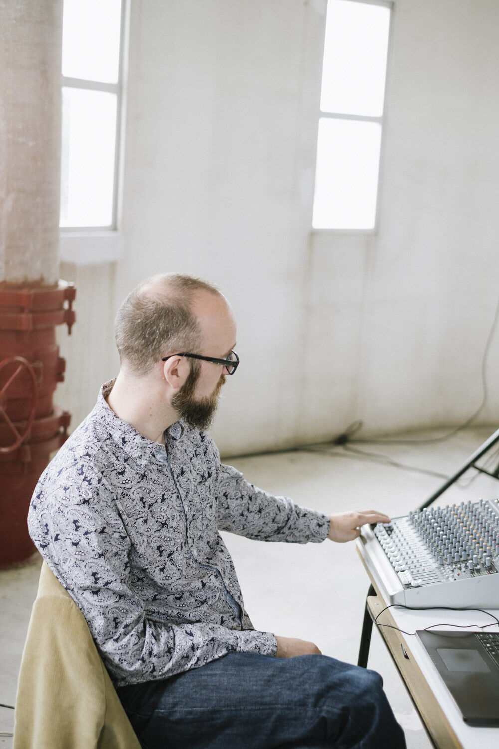 JP at the mixing console